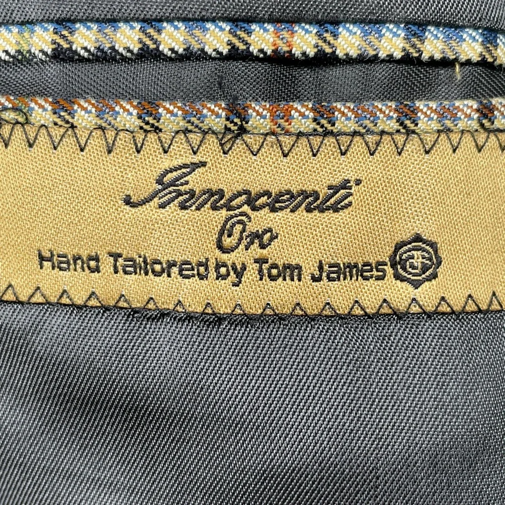Tom James Sport Coat Mens 44 Multi Innocenti Oro Hand Tailored Check Blazer